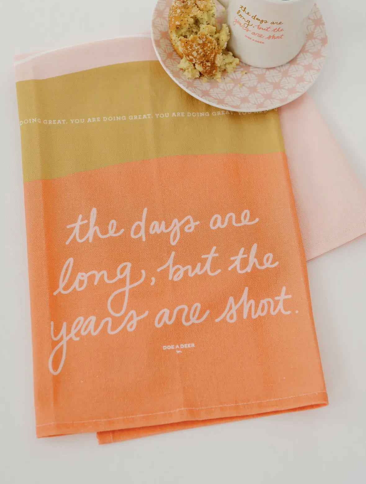 The days are long flour sack towel