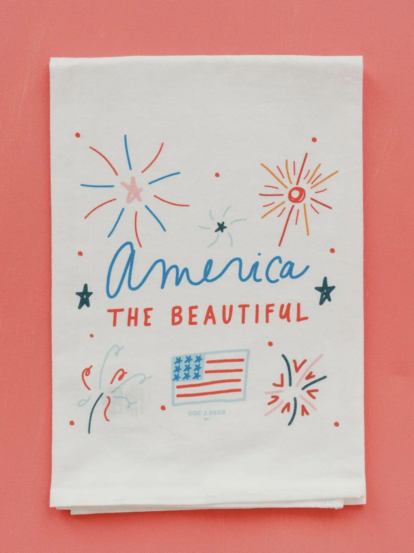 America the beautiful flour sack towel