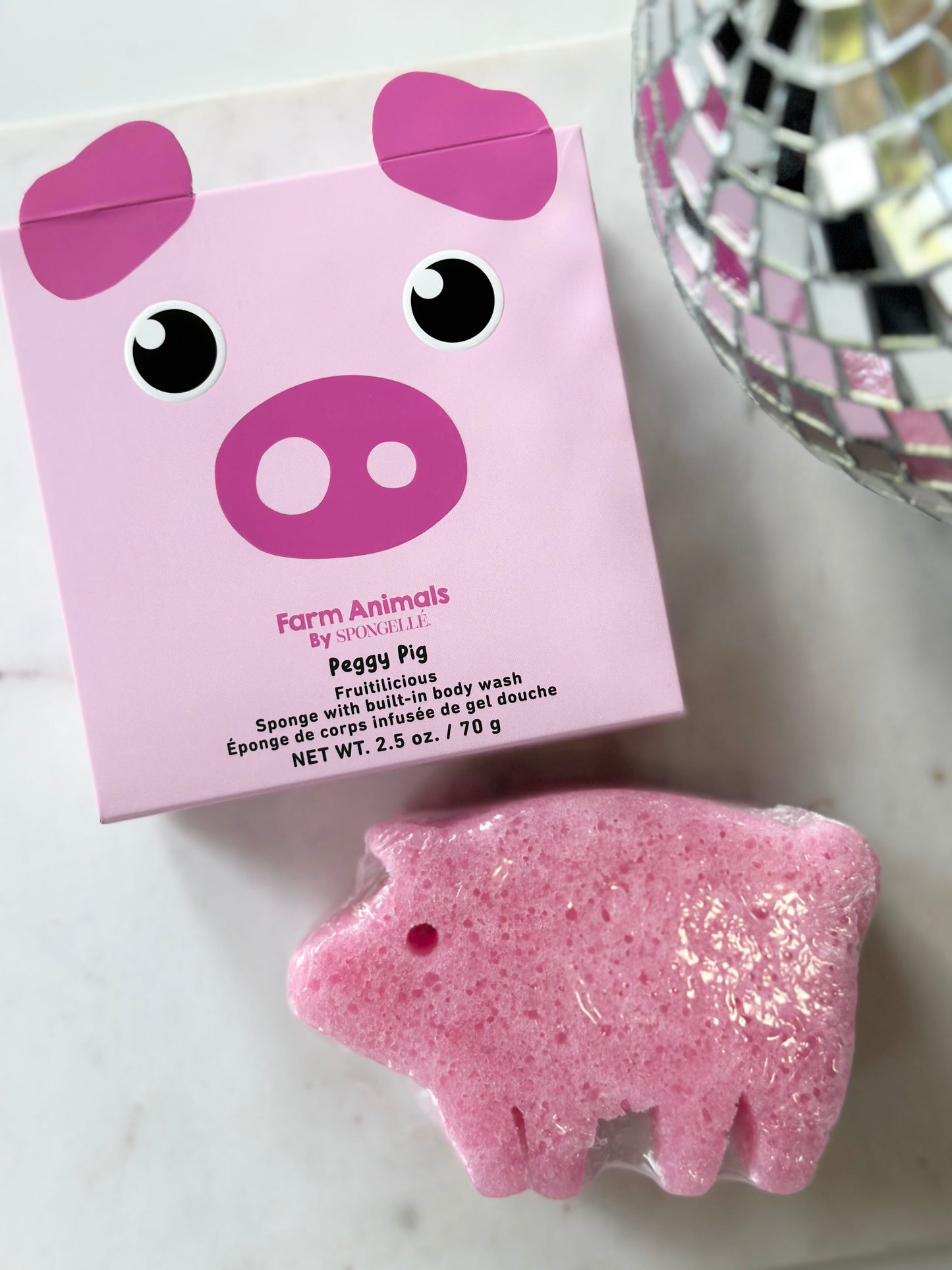 Peggy pig farm animals soap sponge