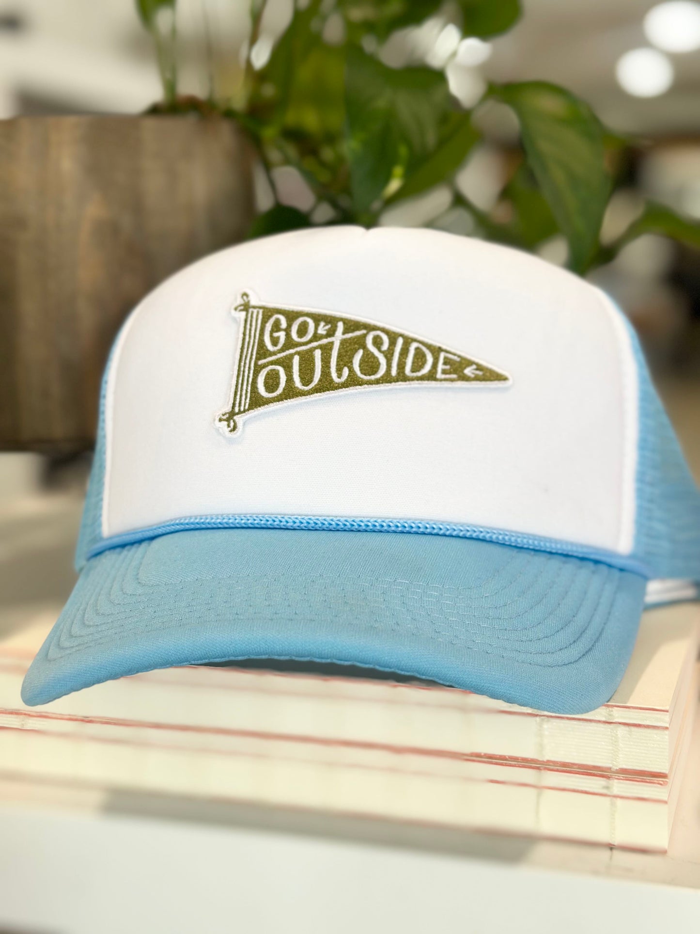 go outside trucker hat