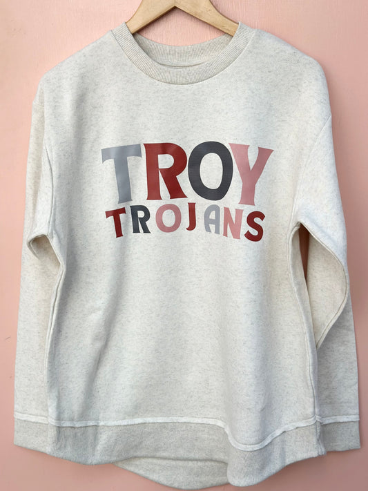 troy trojans colorful sweatshirt