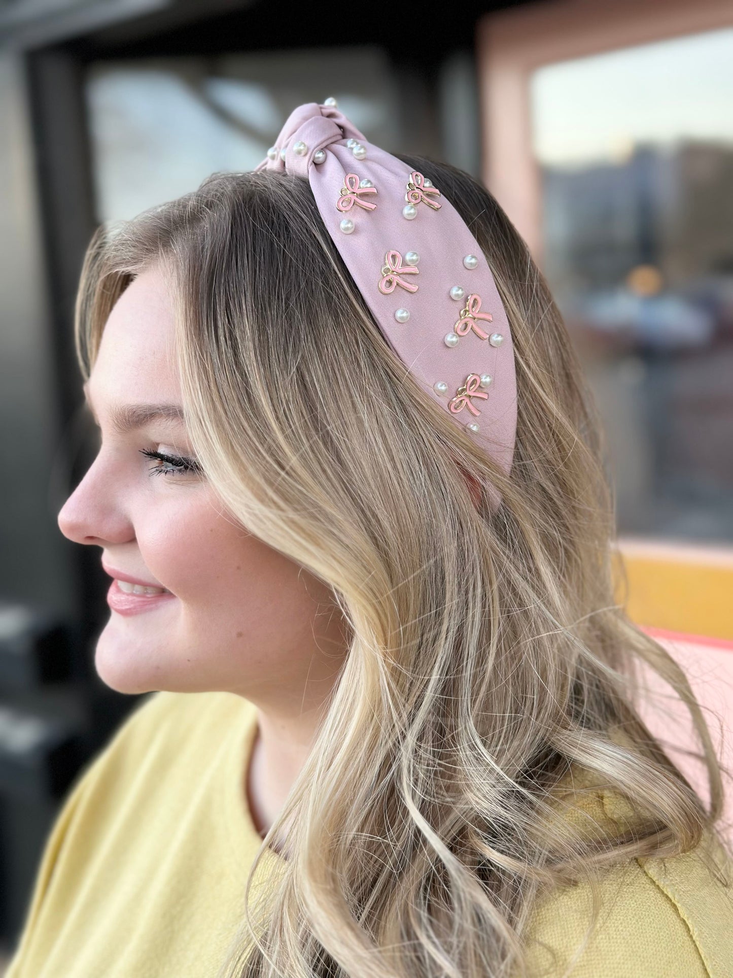 the pearly bow headband