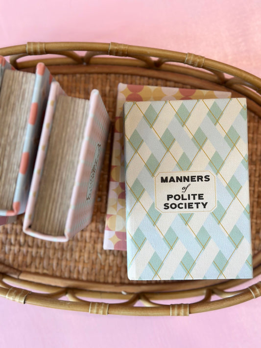 canvas book trinket box - manners of polite society
