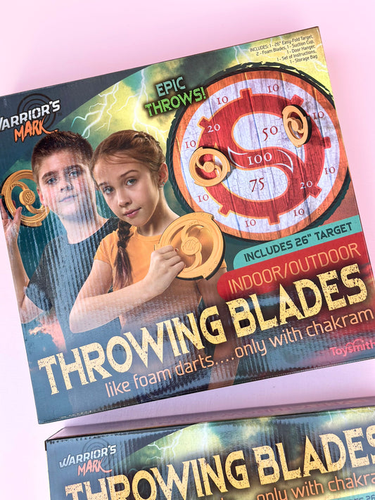 warriors mark indoor/outdoor throwing blades game