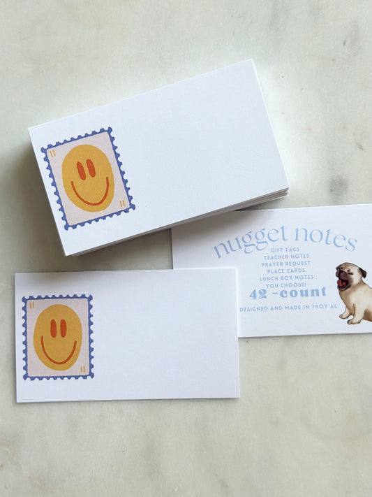 nugget notes - smiley stamp