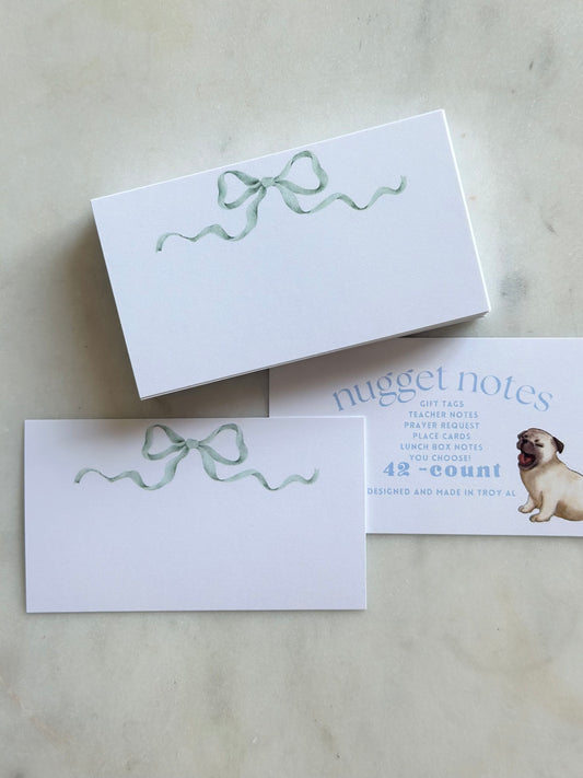 nugget notes - sage bow