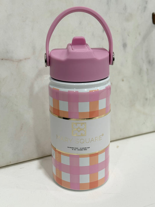 kids stainless bottle - pretty plaid