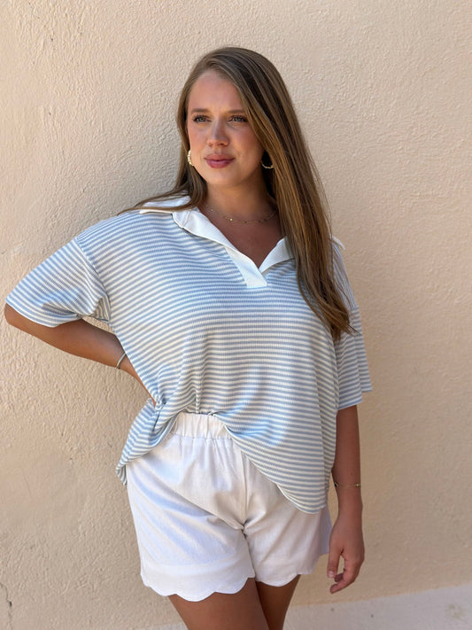 the blues stripe top
