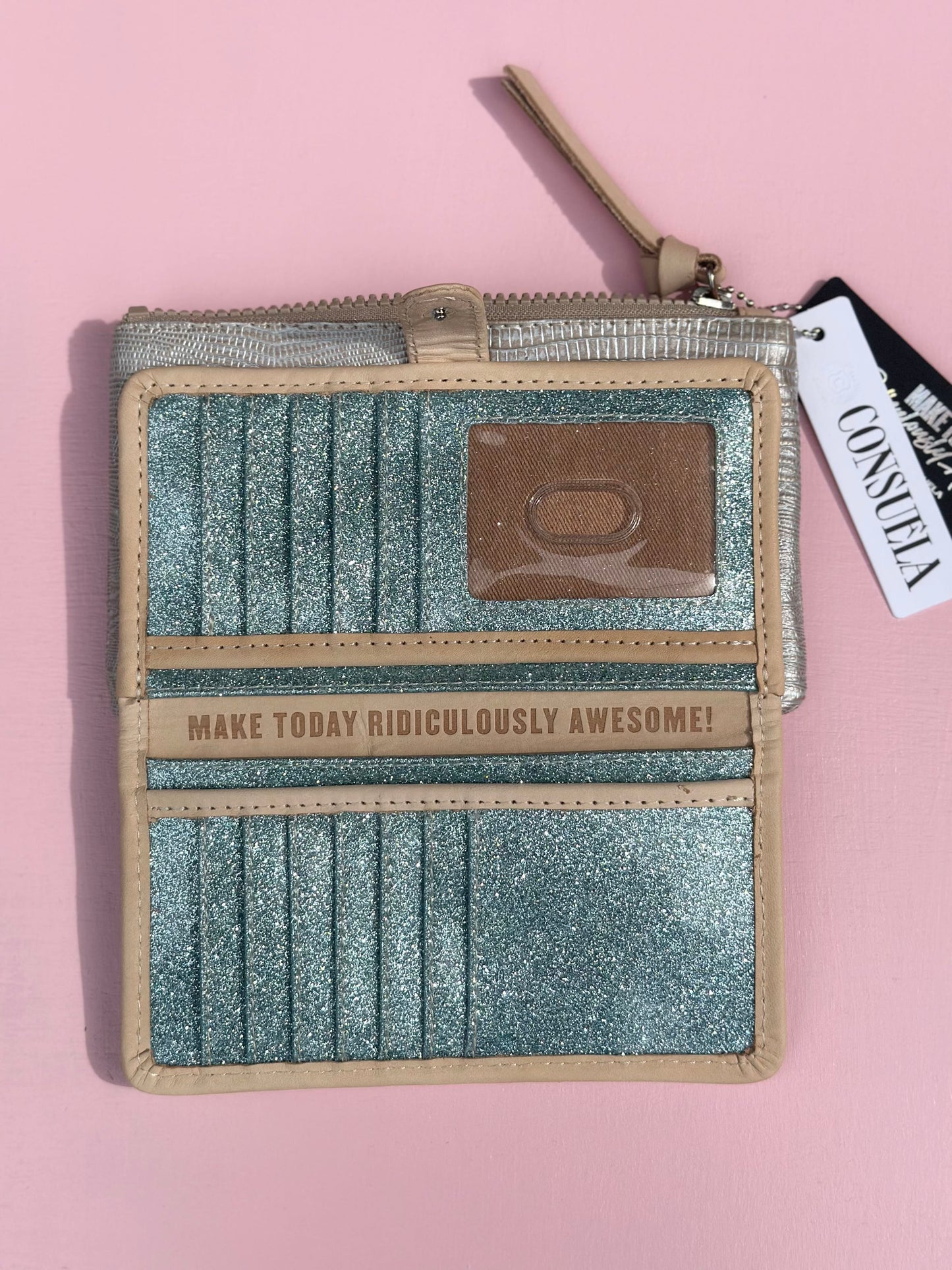 slim wallet - celeste