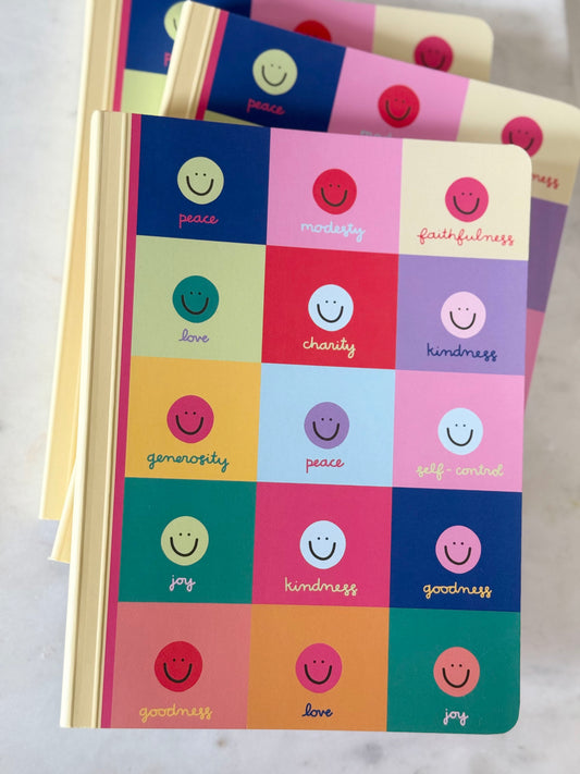 fruit of the spirit smiley faces flex bound journal