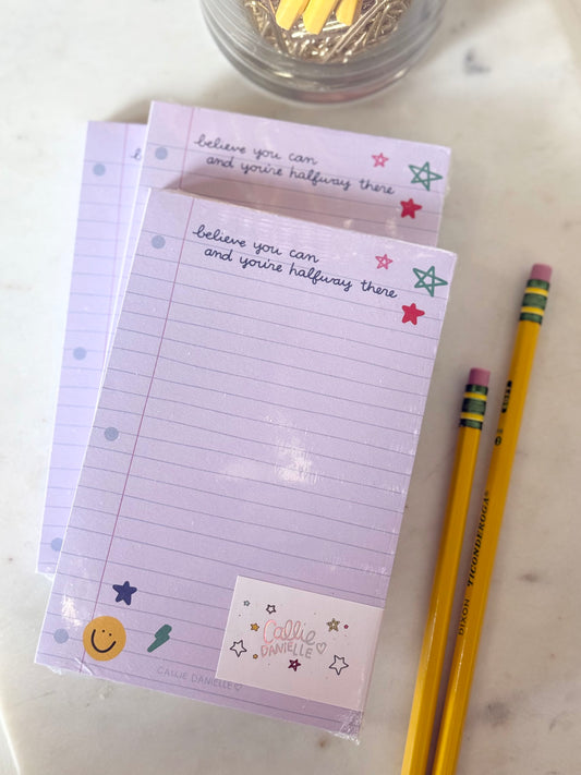 believe you can and youre halfway there notepad