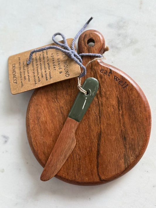 mini wood serving board - eat well