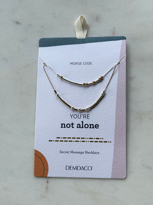 morse code necklace - you're not alone