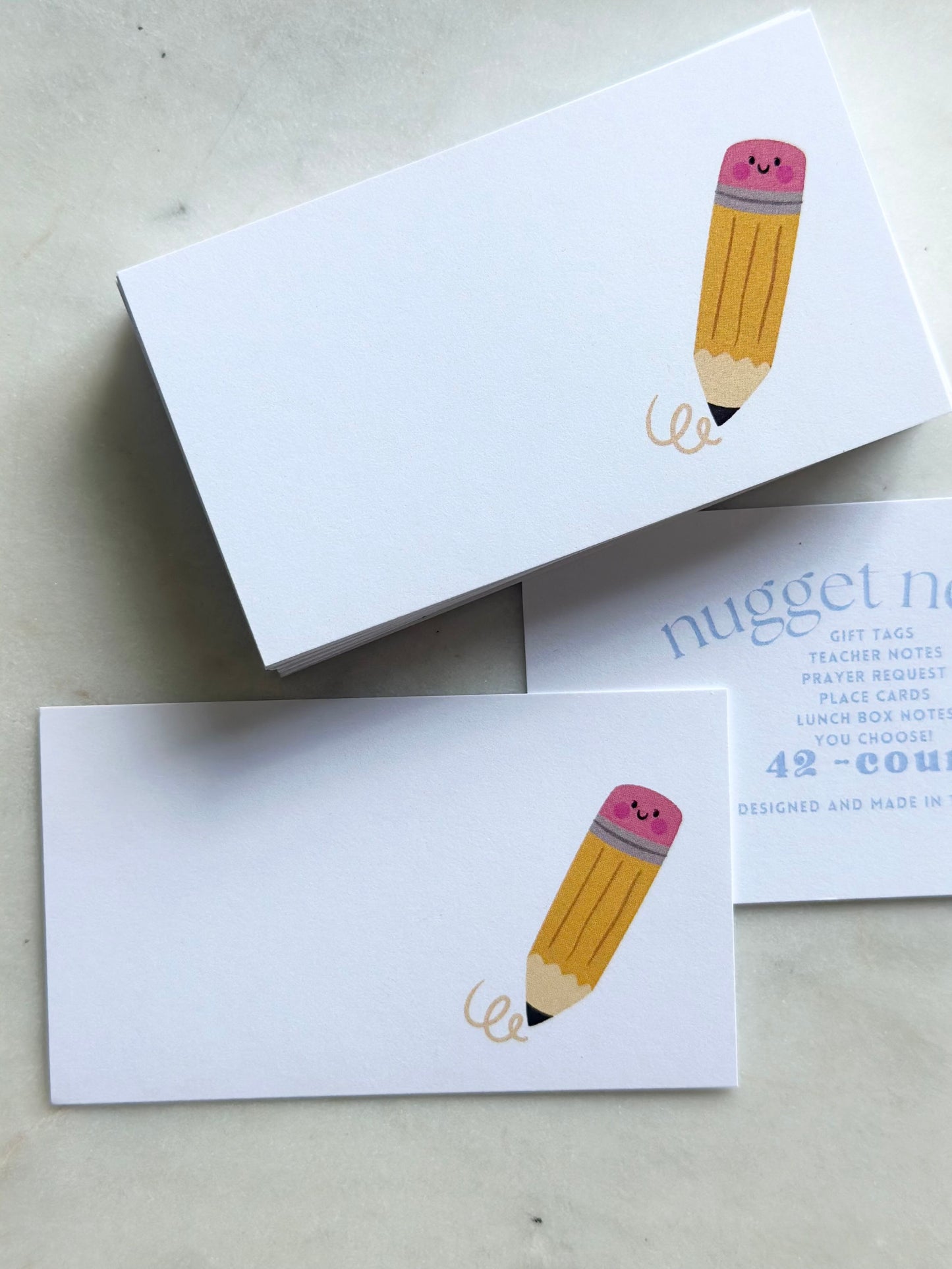 nugget notes - smiley pencil squiggle