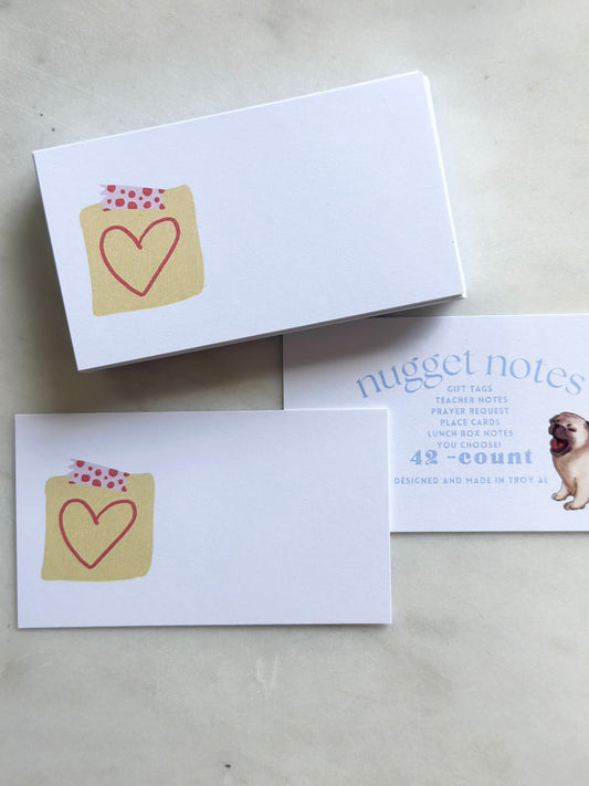 nugget notes - sticky note heart