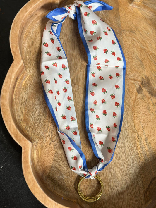 the sam berry scarf necklace - gold rings