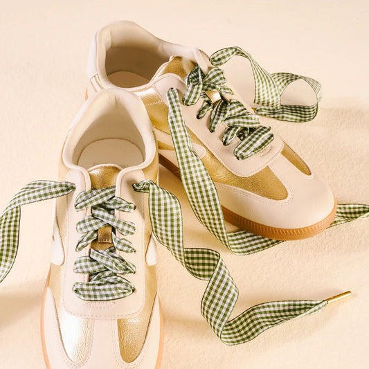 step it up shoelace - gingham