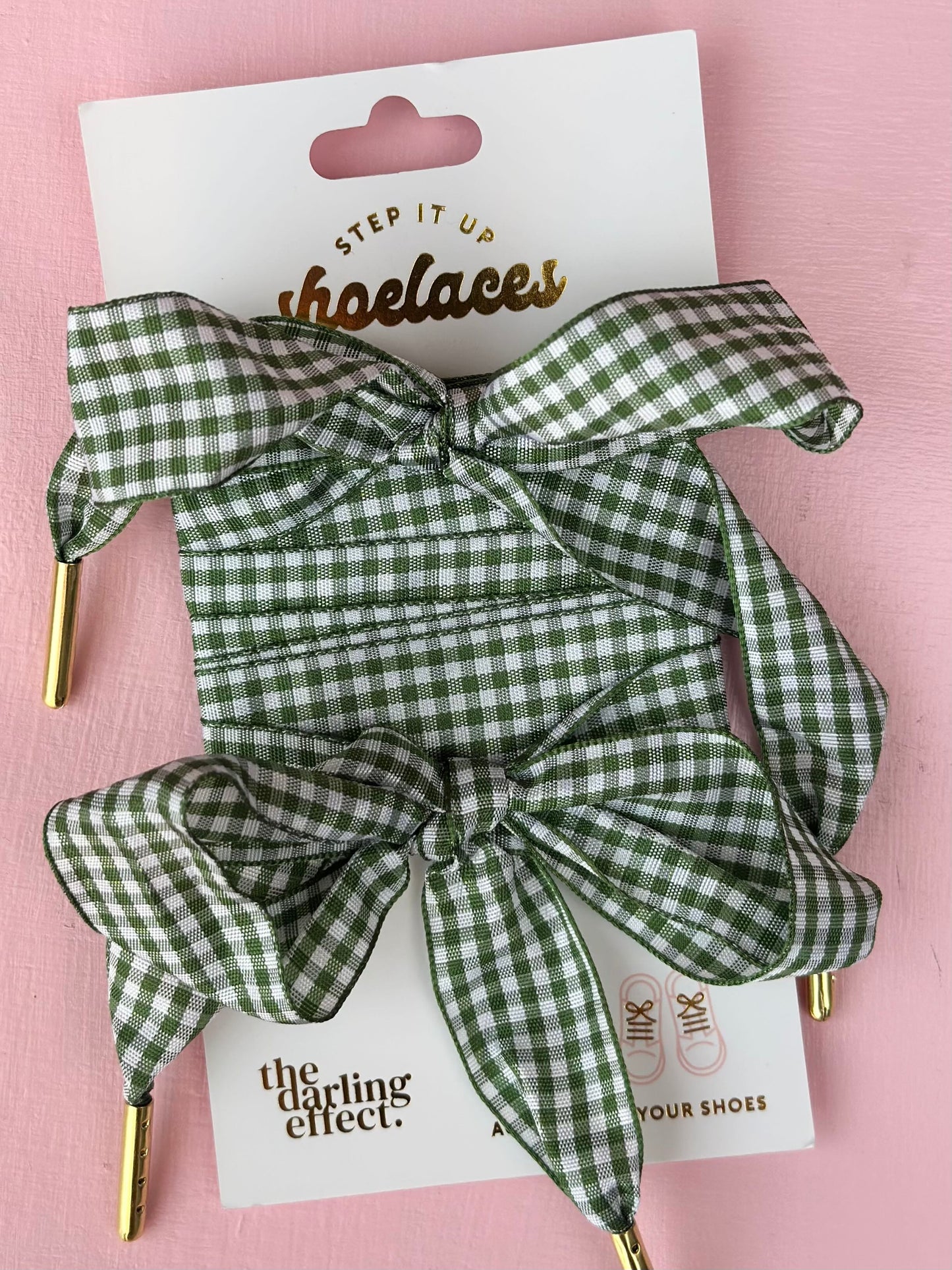 step it up shoelace - gingham