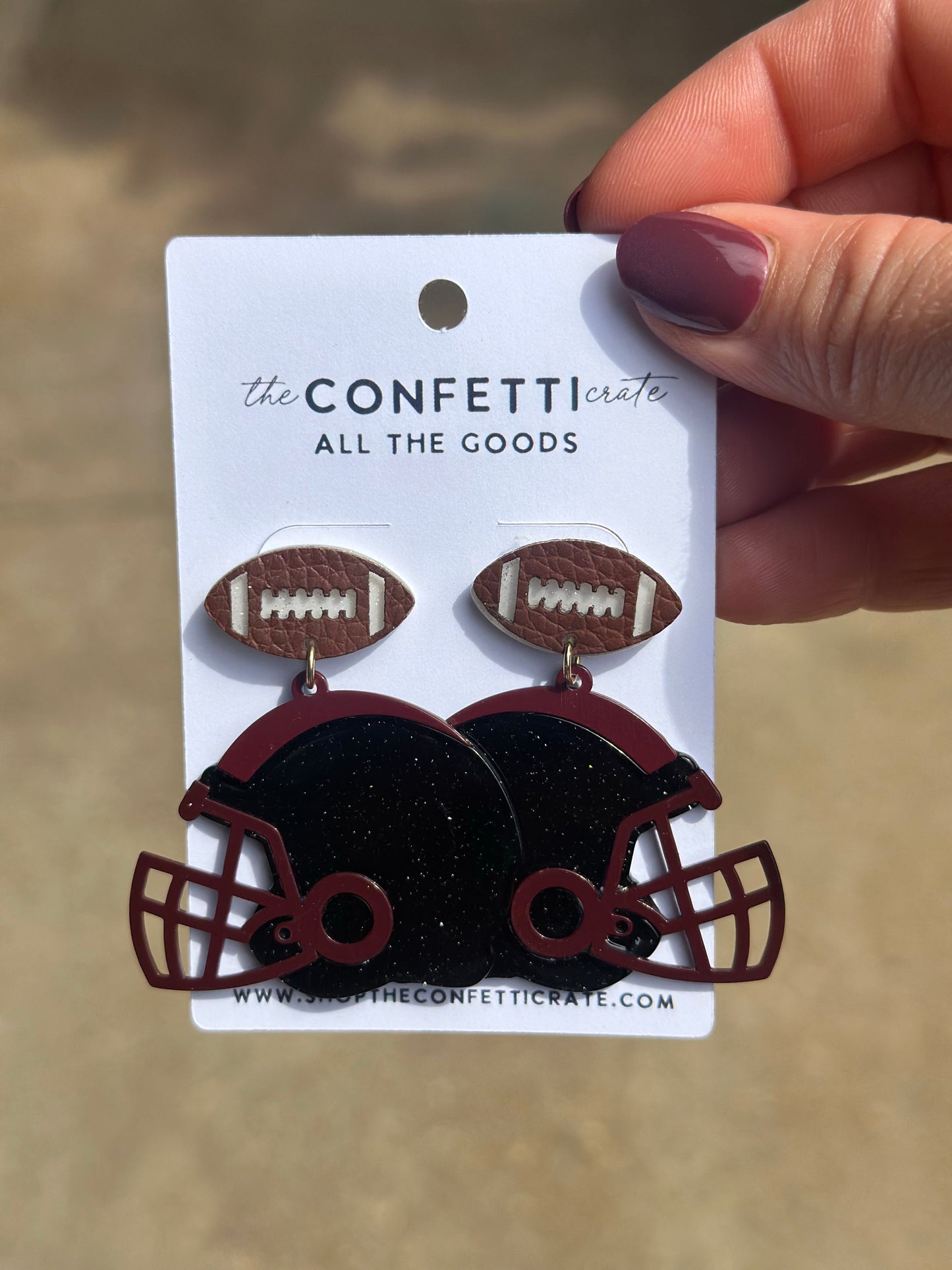 FNL helmet earrings