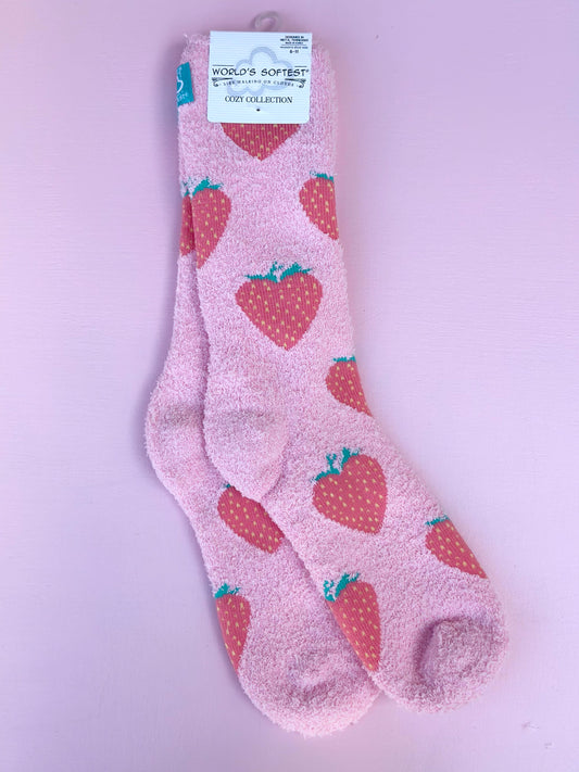 worlds softest socks - strawberry