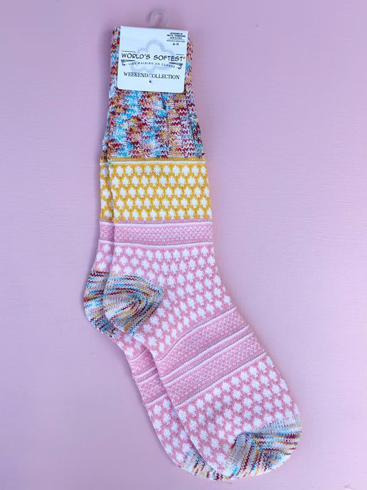 worlds softest socks - whimsical multi