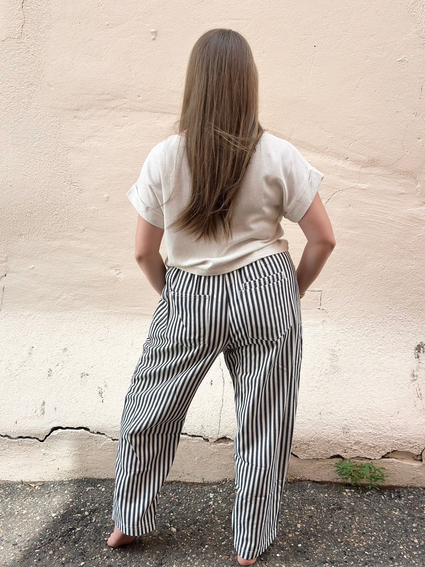 the austin striped pants