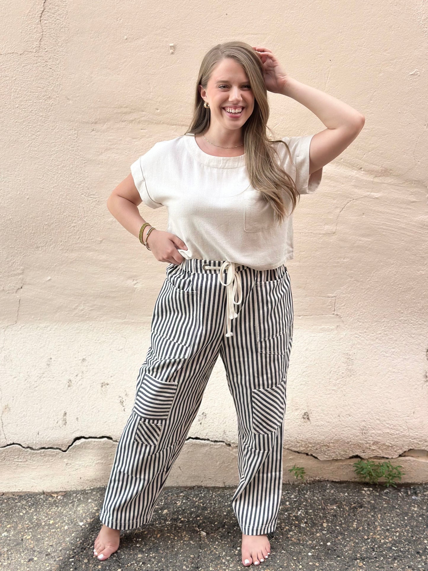 the austin striped pants