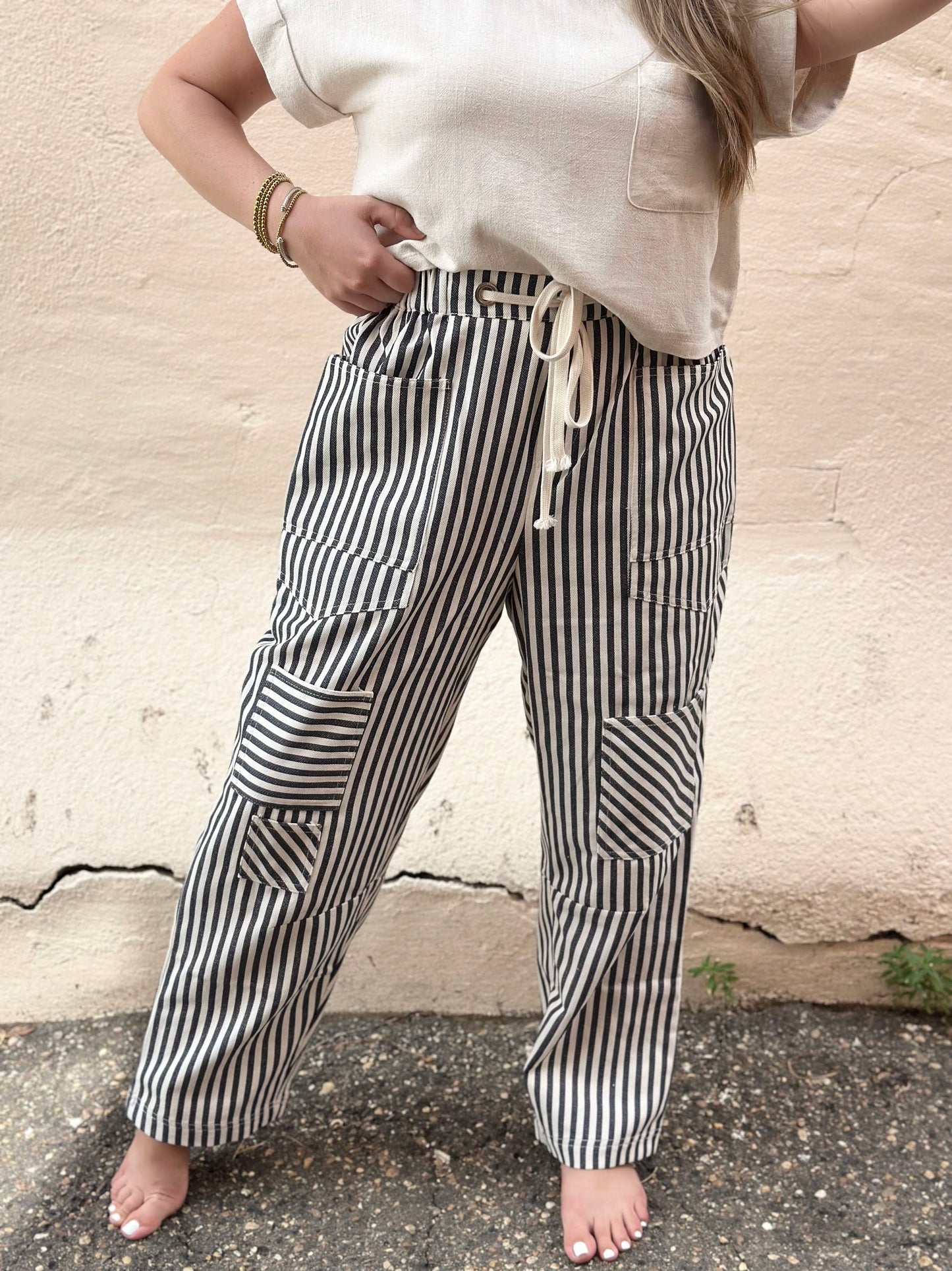 the austin striped pants