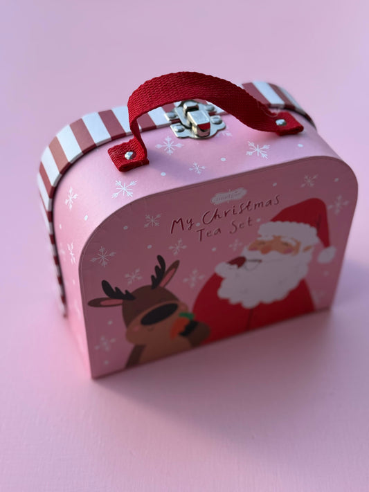 Christmas tea suitcase set