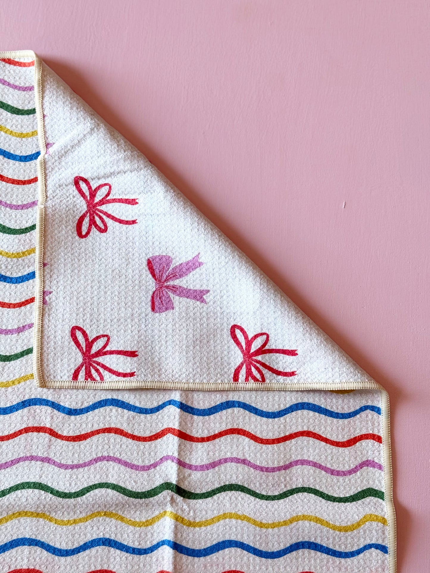 wildwood landing hand towel - ribbon bloom