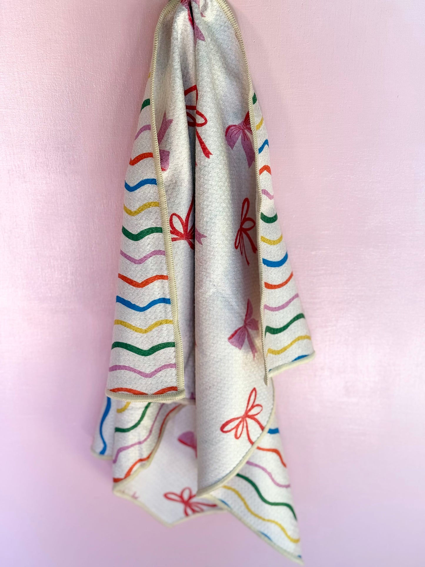 wildwood landing hand towel - ribbon bloom