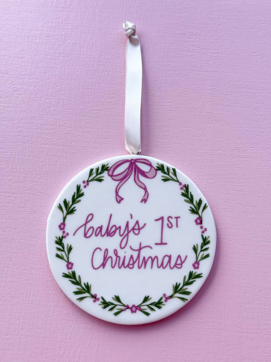 baby's first christmas ornament