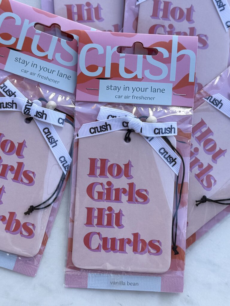 crush car air freshener - hot girls hit curbs