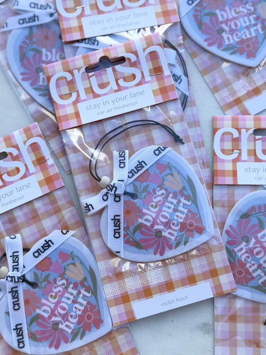 crush car air freshener - bless your heart