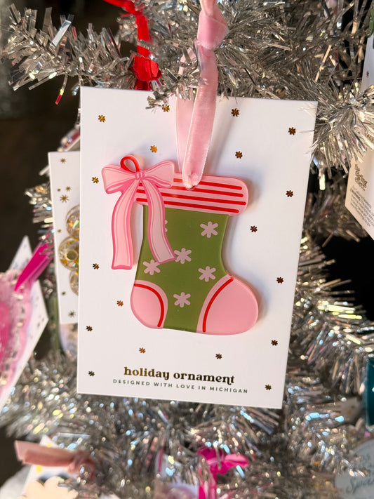 holiday stocking ornament