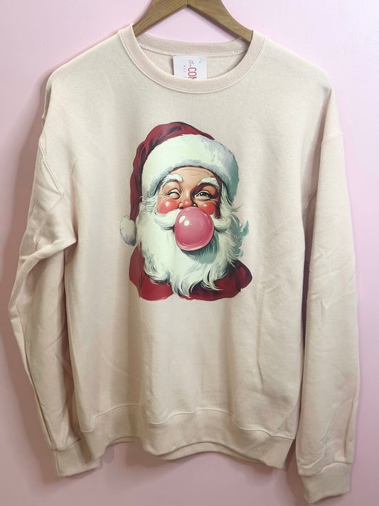 bubblegum santa sweatshirt