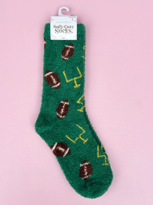 soft and cozy socks - football