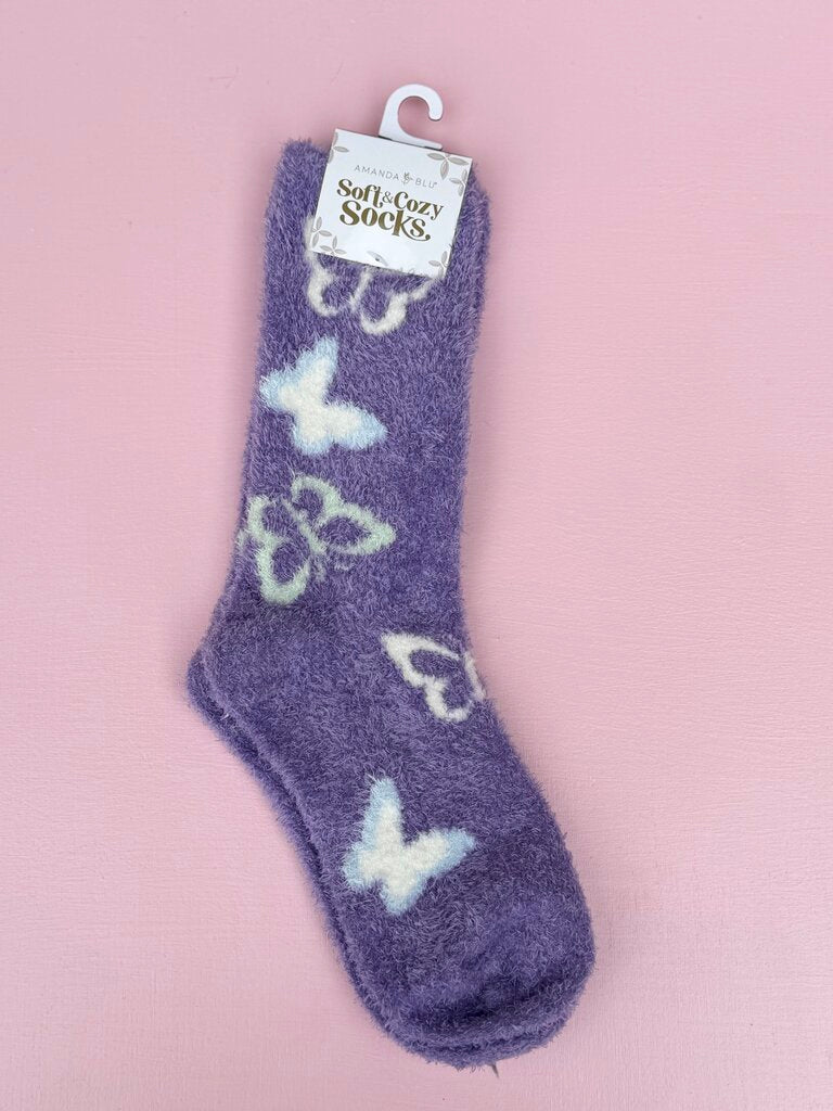 soft and cozy socks - butterfly