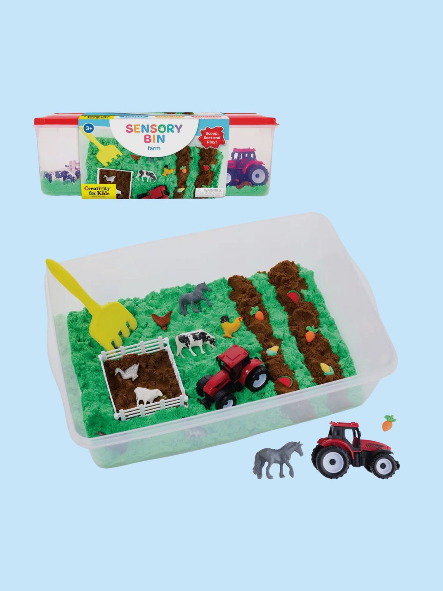sensory bin farm