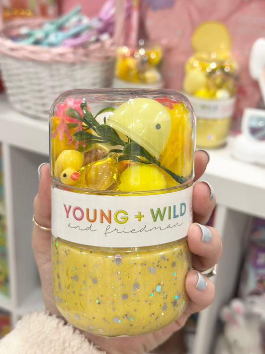 grab and go dough jar - fuzzy chick
