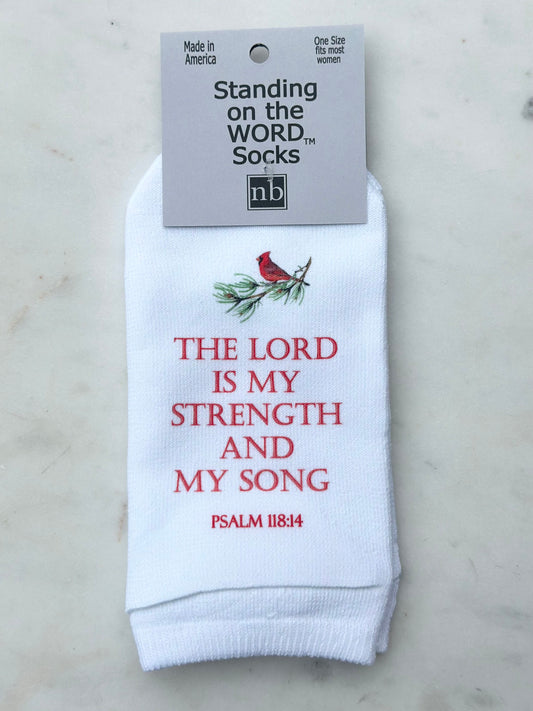 standing on the word socks - the Lord is my strength