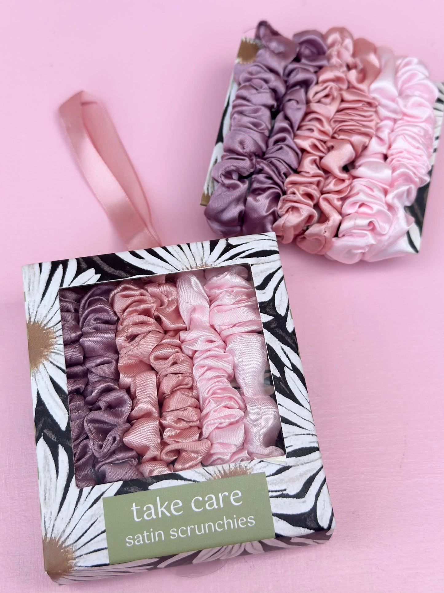take care satin scrunchies