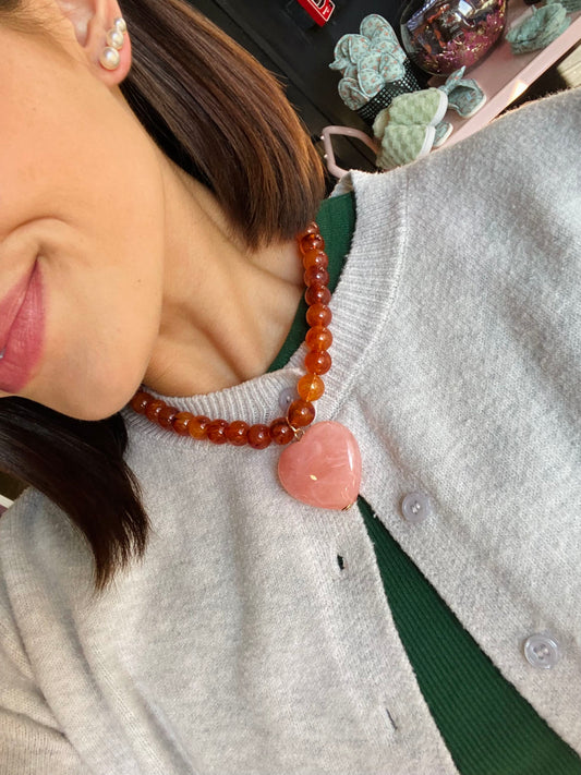 the mallory heart necklace