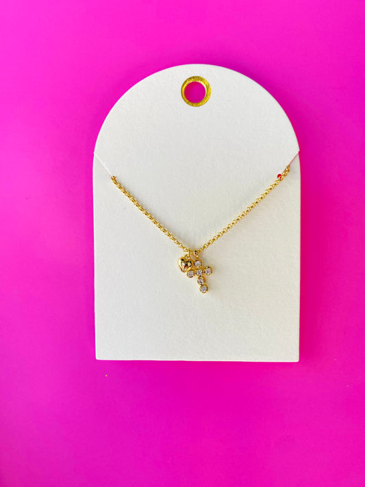 the goldie necklace - love cross
