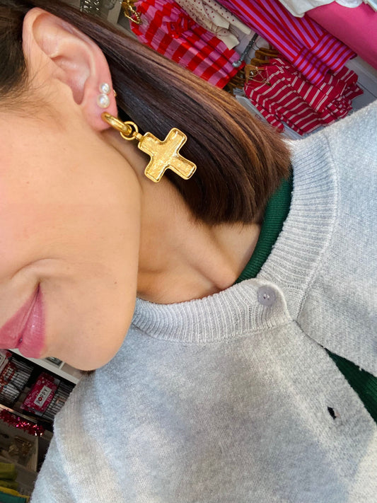 the austin cross earrings