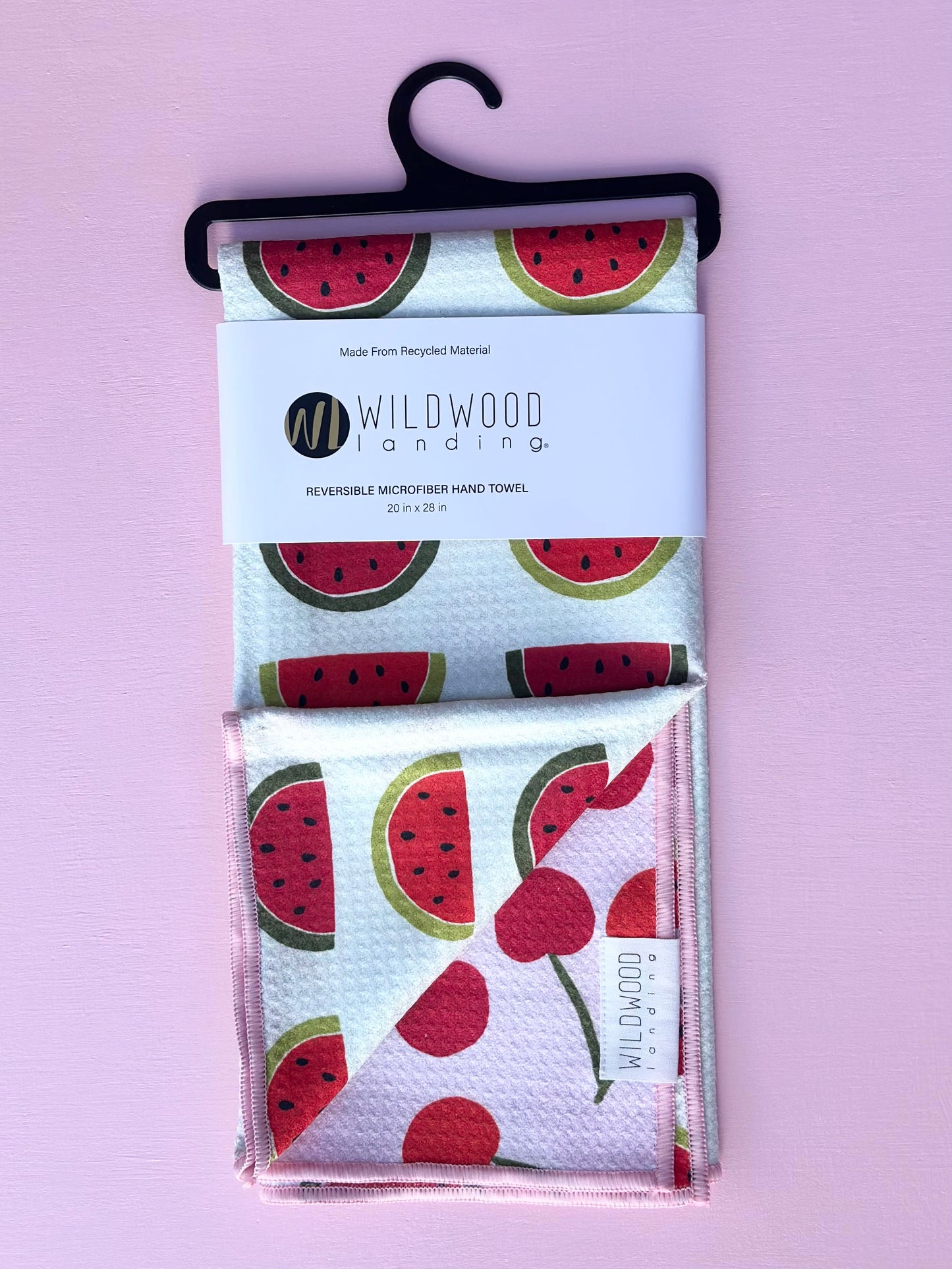 wildwood landing hand towel - cherry melon