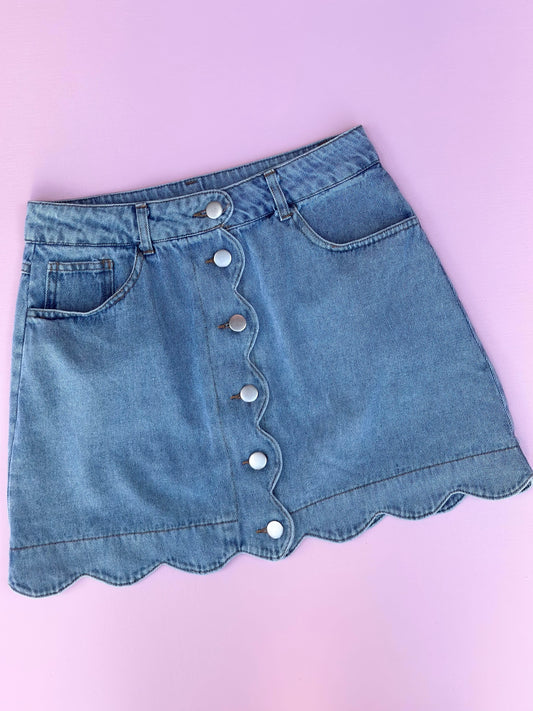 the daily denim skirt