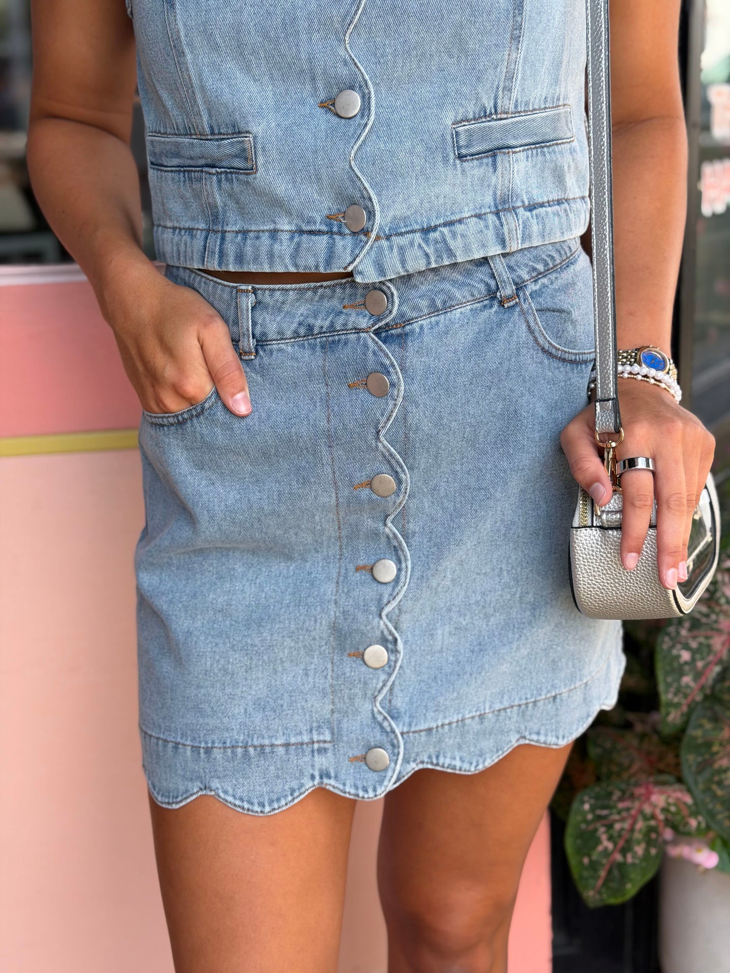 the daily denim skirt