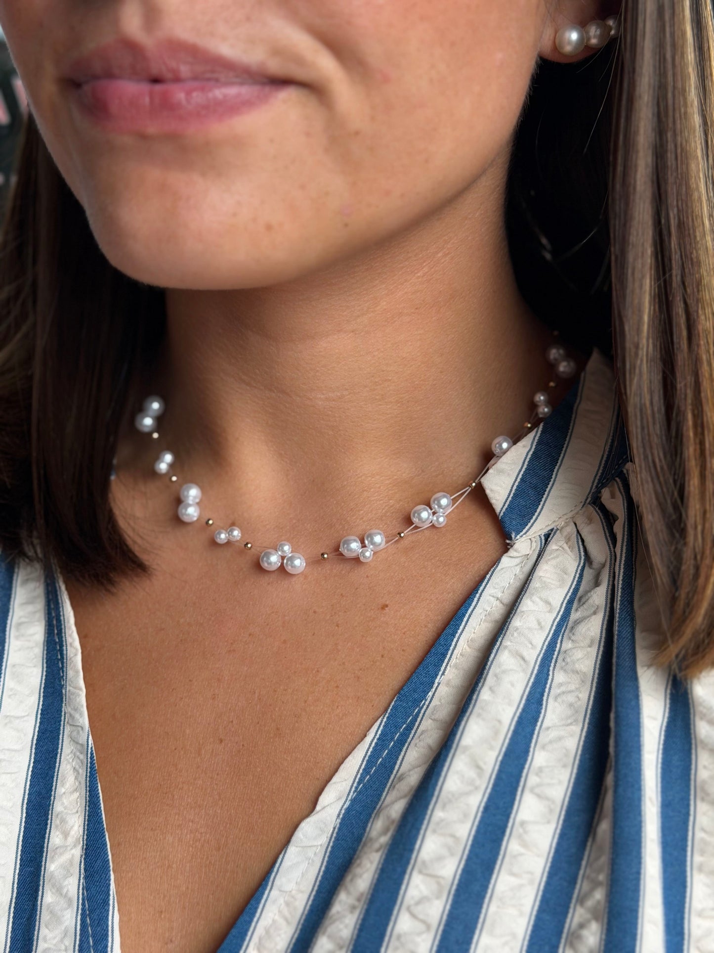 pearl station necklace