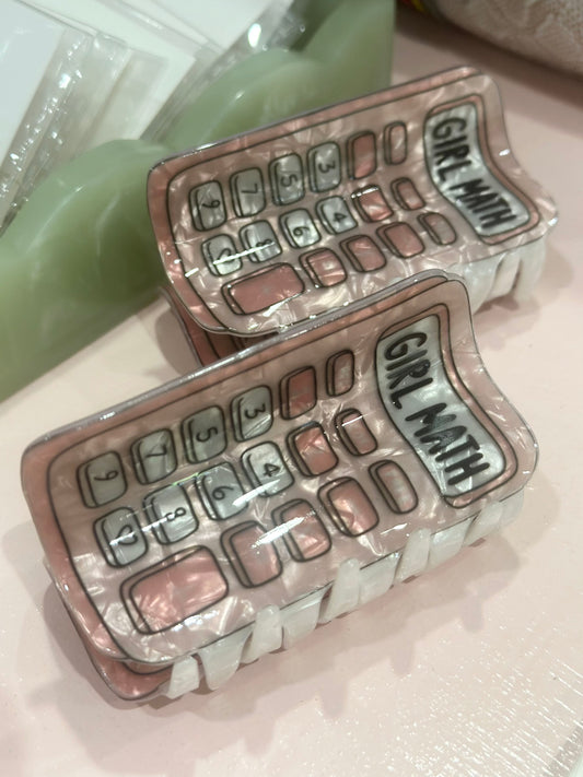 girl math claw clip